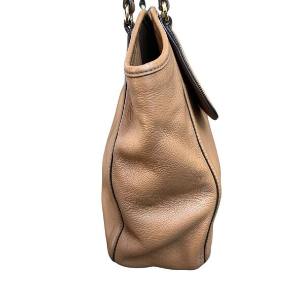 Tory Burch Amanda Tan Camel Leather Easy Tote Shoulder Bag Tote - Picture 8 of 16